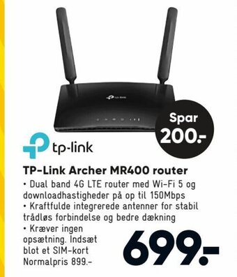 Bilka TP-Link Archer MR400 Router tilbud