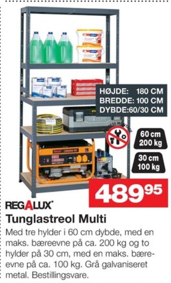 Bauhaus Regalux reol tilbud