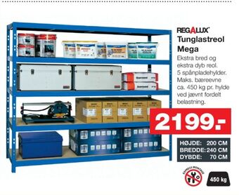 Bauhaus Regalux reol tilbud