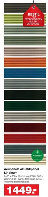 Bauhaus Acupanels akustikpanel tilbud