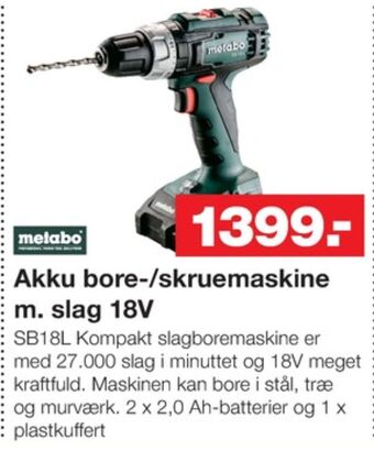 Bauhaus Metabo bore- og skruemaskine tilbud