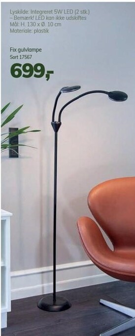 Daells Bolighus Fix gulvlampe tilbud