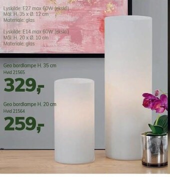 Daells Bolighus Geo bordlampe tilbud