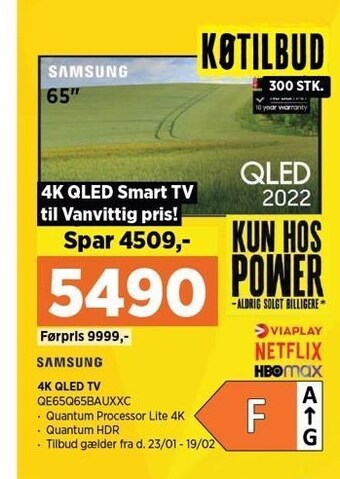 Power 4k qled tv tilbud