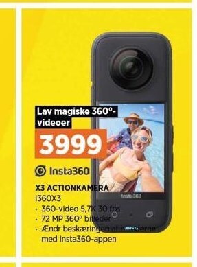 Power X3 actionkamera tilbud