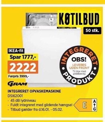 Power Integreret opvaskemaskine tilbud