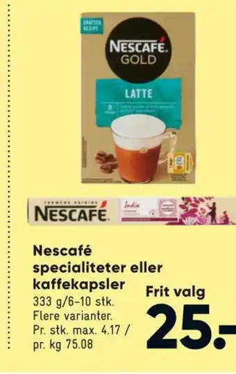 Bilka Nescafe kaffedrikspulver tilbud