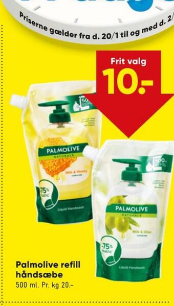 Bilka Palmolive flydende sæbe tilbud