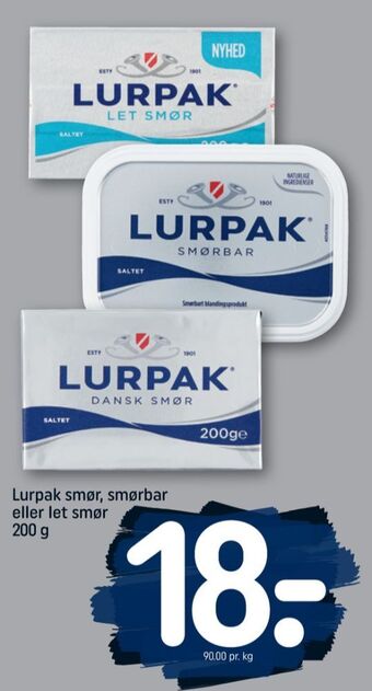 REMA 1000 Lurpak smør let tilbud