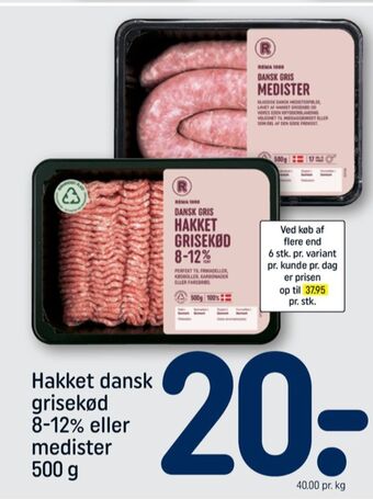 Rema 1000 hakket grisekød