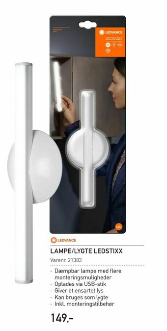 Thansen Lampe/lygte ledstixx tilbud