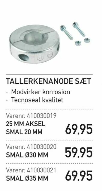 Tallerkenanode sæt