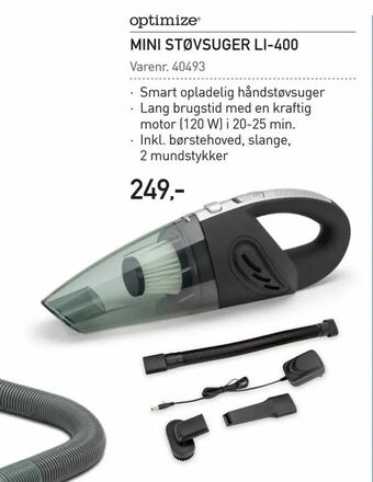 Thansen Mini støvsuger li-400 tilbud