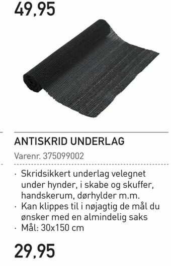 Thansen Antiskrid underlag tilbud