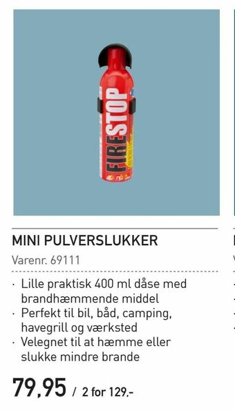 Thansen Mini pulverslukker tilbud