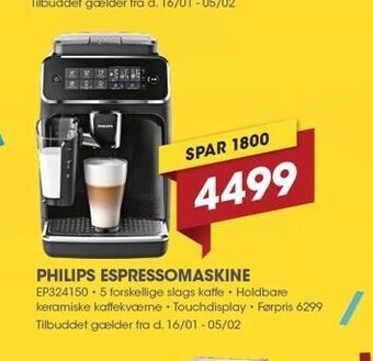 Punkt1 Philips espressomaskine tilbud