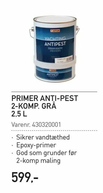 Primer anti-pest 2-komp. grå