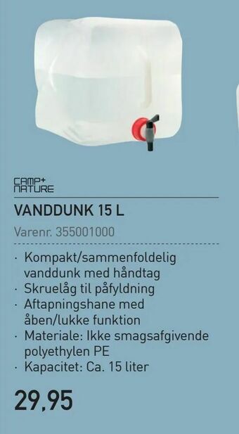 Thansen Vanddunk 15 l tilbud