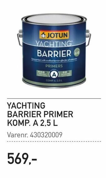 Thansen Yachting barrier primer komp. a 2,5 l tilbud