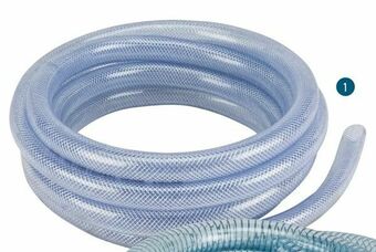 Klar pvc krydsvæv slange 5 m