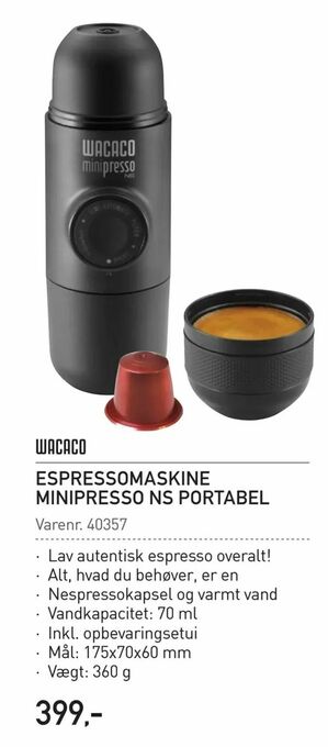 Thansen Espressomaskine minipresso ns portabel tilbud