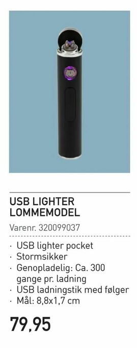 Thansen Usb lighter lommemodel tilbud