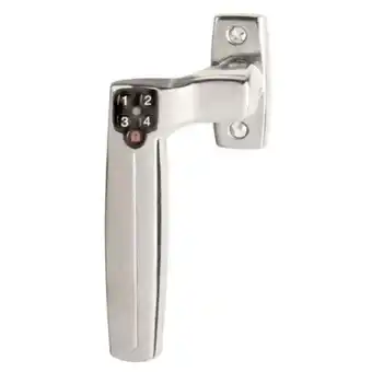 Ruko, batteridrevet greb m. kode, code handle, blankt krom, venstrevendt