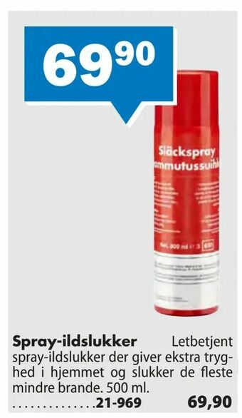 Spray-ildslukker