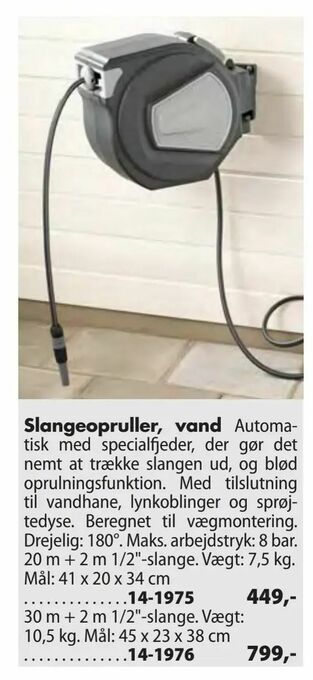 Biltema Slangeopruller, vand tilbud