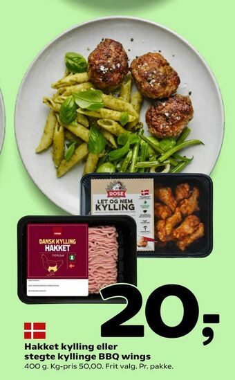 Coop 365 Hakket kylling eller stegte kyllinge BBQ wings tilbud