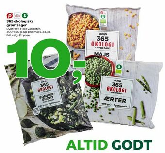 Coop 365 365 økologiske grøntsager tilbud