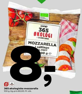 Coop 365 365 økologiske mozzarella tilbud