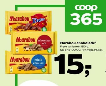Coop 365 Marabou chokolade tilbud