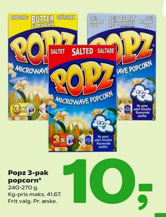 Coop 365 Popz 3-pak popcorn tilbud