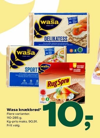 Coop 365 Wasa knækbrød tilbud