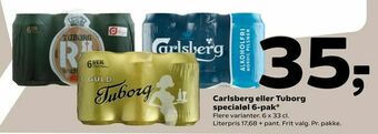 Coop 365 Carlsberg eller Tuborg specialøl 6-pak tilbud