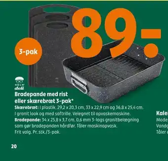 Coop 365 Bradepande med rist eller skærebræt 3-pak tilbud