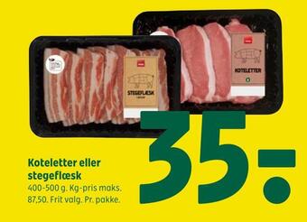 Coop 365 Koteletter eller stegeflæsk tilbud
