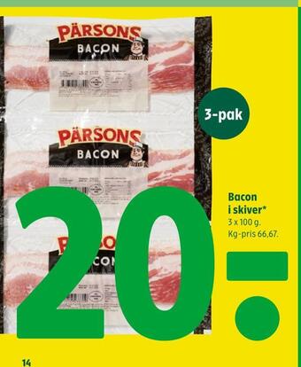 Coop 365 Bacon i skiver tilbud