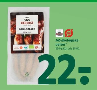 Coop 365 365 økologiske pølser tilbud