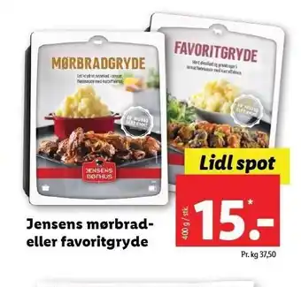 Jensens mørbrad eller favoritgryde