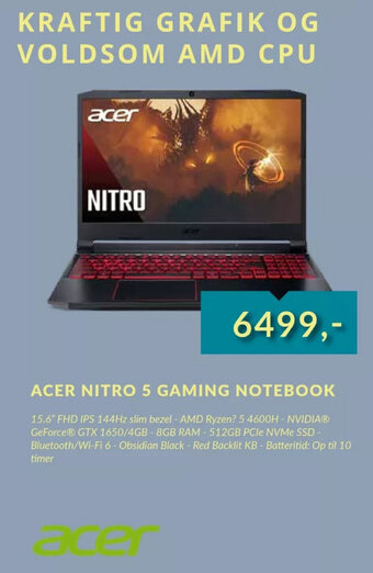 CBC Acer Nitro 5 Gaming Notebook tilbud