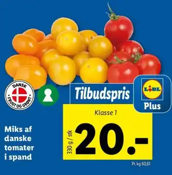Lidl Miks Af Danske Tomater i Spand 330g tilbud