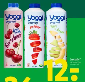 Coop 365 Yoggi yoghurt kirsebær tilbud