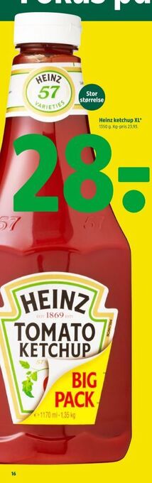Coop 365 Heinz ketchup tilbud
