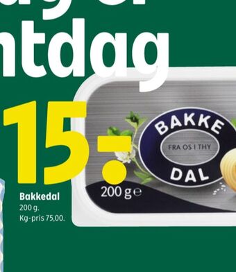 Bakkedal smørbar