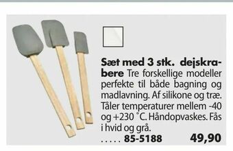 Sæt med 3 stk. dejskrabere