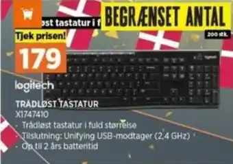 Power Logitech Trådløst Tastatur X1747410 tilbud