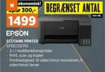 Power EPSON Ecotank Printer EPSECO2710 tilbud