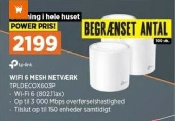 Power Wifi 6 Mesh Netværk TPLDECOX603P tilbud